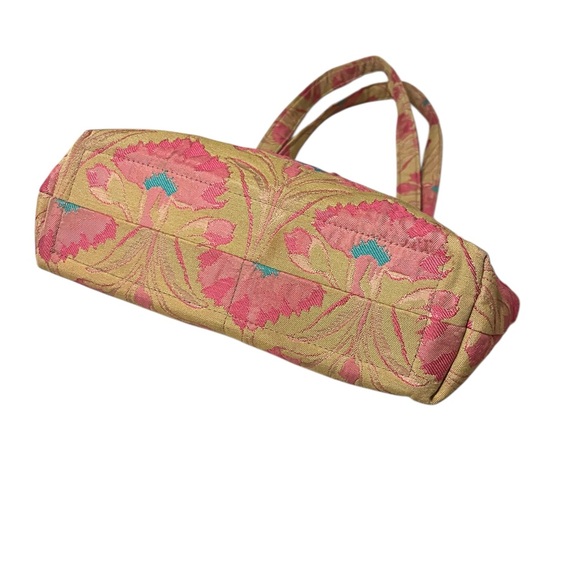 Maruca Floral Patterned Tote Bag - Pink and Gold Color - Picture 4 of 10